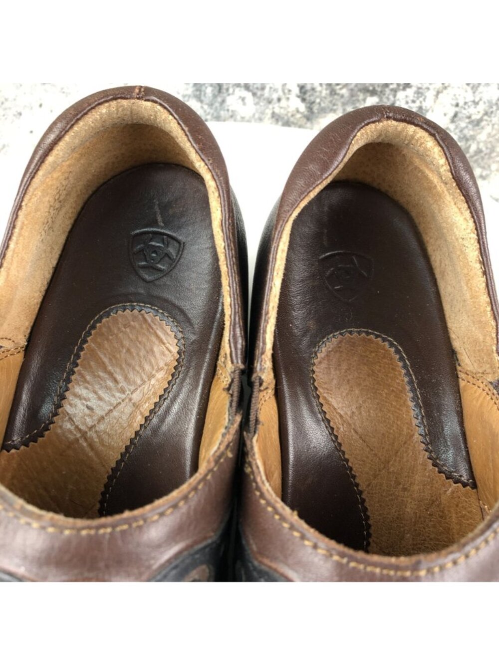 Ariat Women's Size 8B Tambour Hazelnut Brown Black Leather Slip On Urban Clogs - Picture 15 of 16